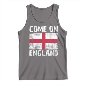 Come On England Tank Top Vintage St George Cross Flag Football Fan