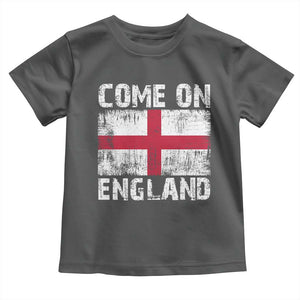 Come On England Toddler T Shirt Vintage St George Cross Flag Football Fan