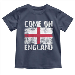 Come On England Toddler T Shirt Vintage St George Cross Flag Football Fan