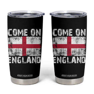 Come On England Tumbler Cup Vintage St George Cross Flag Football Fan