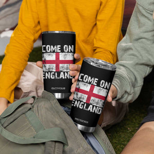 Come On England Tumbler Cup Vintage St George Cross Flag Football Fan