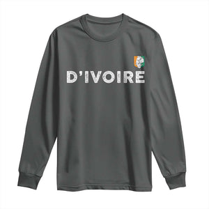 Côte D Ivoire Long Sleeve Shirt Ivory Coast Crest Football Elephant Family Matching
