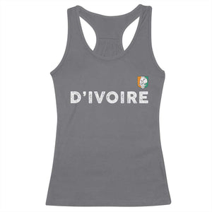Côte D Ivoire Racerback Tank Top Ivory Coast Crest Football Elephant Family Matching