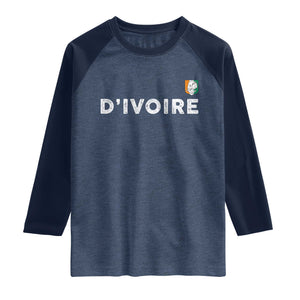 Côte D Ivoire Raglan Shirt Ivory Coast Crest Football Elephant Family Matching