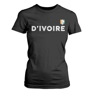 Côte D Ivoire T Shirt For Women Ivory Coast Crest Football Elephant Family Matching