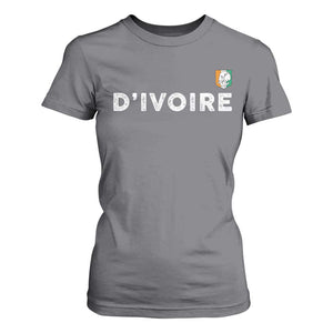 Côte D Ivoire T Shirt For Women Ivory Coast Crest Football Elephant Family Matching