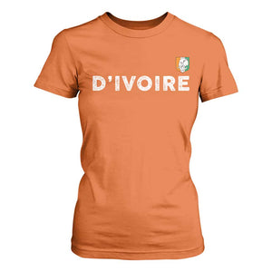 Côte D Ivoire T Shirt For Women Ivory Coast Crest Football Elephant Family Matching