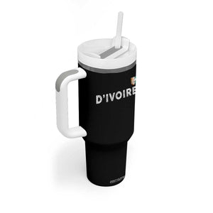 Côte D Ivoire Tumbler With Handle Ivory Coast Crest Football Elephant Family Matching