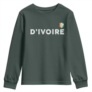 Côte D Ivoire Youth Sweatshirt Ivory Coast Crest Football Elephant Family Matching