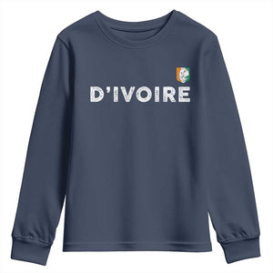Côte D Ivoire Youth Sweatshirt Ivory Coast Crest Football Elephant Family Matching