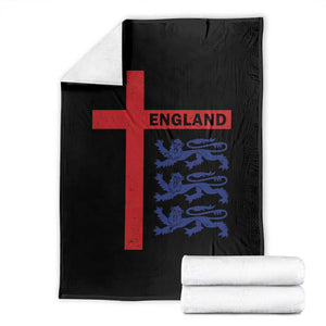 England Football St George Cross Three Lions Emblem Throw Blanket