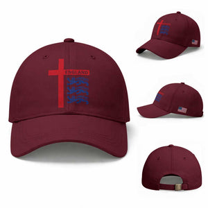 England Football St George Cross Three Lions Emblem Baseball Cap
