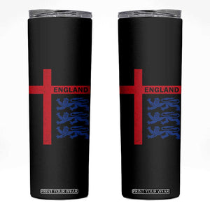 England Football St George Cross Three Lions Emblem Skinny Tumbler