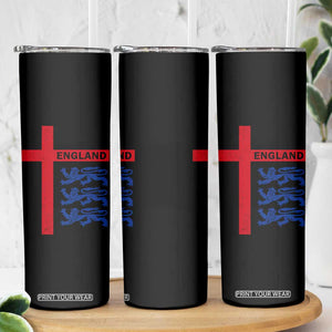England Football St George Cross Three Lions Emblem Skinny Tumbler