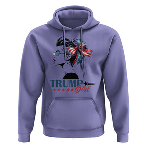 Trump Girl Hoodie Messy Bun Sunglasses 2024 USA Flag Coquette Bow TS11 Violet Print Your Wear