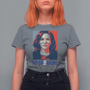 Funny Harris T Shirt For Women I'm Speaking Quote Presidential Election TS11 Charcoal Print Your Wear