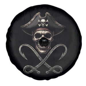 Funny Pirate Fishing Lover Spare Tire Cover Vintage Pirate Skull Hooks Fishing TS11 Print Your Wear