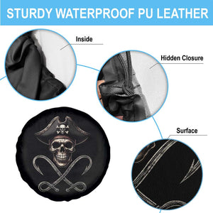 Funny Pirate Fishing Lover Spare Tire Cover Vintage Pirate Skull Hooks Fishing TS11 Print Your Wear