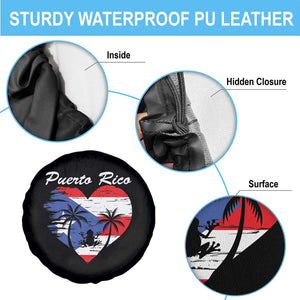 Puerto Rico Spare Tire Cover Boricua Coqui Frog Vintage Puerto Rican Flag TS11 Print Your Wear