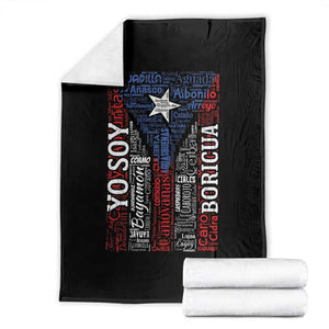 Puerto Rican Flag Puerto Rico Towns And Cities Throw Blanket TS11 Black Print Your Wear
