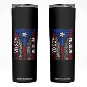 Puerto Rican Flag Puerto Rico Towns And Cities Skinny Tumbler TS11 Black Print Your Wear
