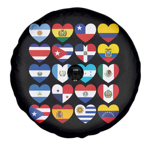 Hispanic Heritage Month Latin American Countries Heart Spare Tire Cover TS11 Print Your Wear