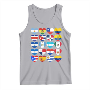 Hispanic Heritage Month Latin American Countries Heart Tank Top TS11 Athletic Heather Print Your Wear