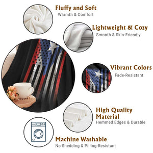 Puerto Rican American Throw Blanket Half Rican American Puerto Rico Pride TS11 Print Your Wear