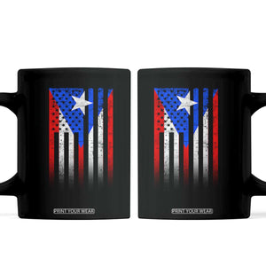 Puerto Rican American Coffee Mug Half Rican American Puerto Rico Pride TS11 Black Print Your Wear