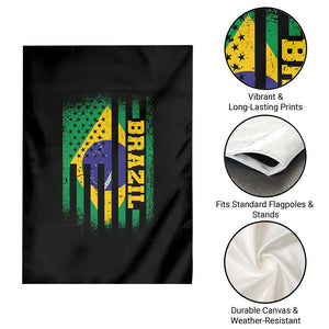Brazilian Americans Brazilian Pride Latin Vintage USA Brazil Flag Garden Flag TS11 Print Your Wear