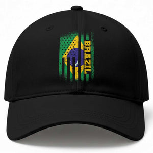 Brazilian Americans Brazilian Pride Latin Vintage USA Brazil Flag Baseball Cap TS11 Print Your Wear