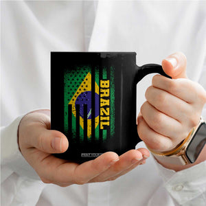 Brazilian Americans Brazilian Pride Latin Vintage USA Brazil Flag Coffee Mug TS11 Print Your Wear