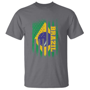Brazilian Americans Brazilian Pride Latin Vintage USA Brazil Flag T Shirt TS11 Charcoal Print Your Wear