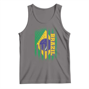 Brazilian Americans Brazilian Pride Latin Vintage USA Brazil Flag Tank Top TS11 Deep Heather Print Your Wear