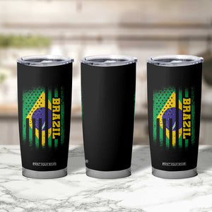 Brazilian Americans Brazilian Pride Latin Vintage USA Brazil Flag Tumbler Cup TS11 Print Your Wear