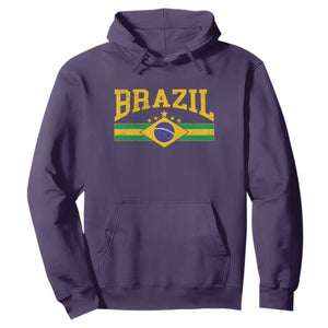 Brazilian Pride Vintage Brasil Brazil Flag Latin America Hoodie TS11 Purple Print Your Wear