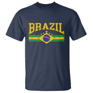Brazilian Pride Vintage Brasil Brazil Flag Latin America T Shirt TS11 Navy Print Your Wear