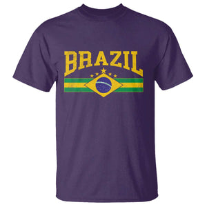 Brazilian Pride Vintage Brasil Brazil Flag Latin America T Shirt TS11 Purple Print Your Wear