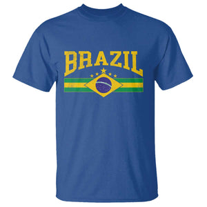 Brazilian Pride Vintage Brasil Brazil Flag Latin America T Shirt TS11 Royal Blue Print Your Wear