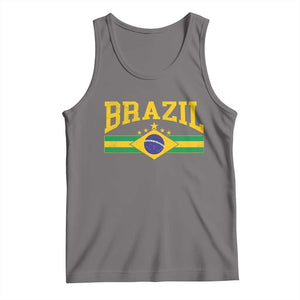 Brazilian Pride Vintage Brasil Brazil Flag Latin America Tank Top TS11 Deep Heather Print Your Wear