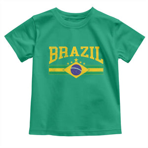 Brazilian Pride Vintage Brasil Brazil Flag Latin America Toddler T Shirt TS11 Irish Green Print Your Wear