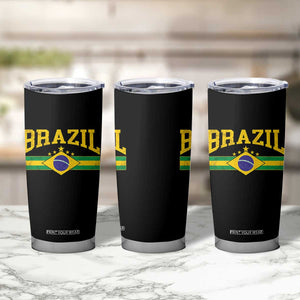 Brazilian Pride Vintage Brasil Brazil Flag Latin America Tumbler Cup TS11 Print Your Wear