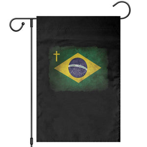 Brazilian Pride Christian Cross Latin America Brazil Flag Garden Flag TS11 Black Print Your Wear