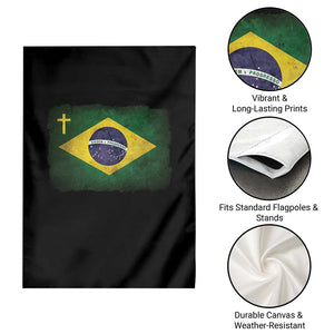 Brazilian Pride Christian Cross Latin America Brazil Flag Garden Flag TS11 Print Your Wear