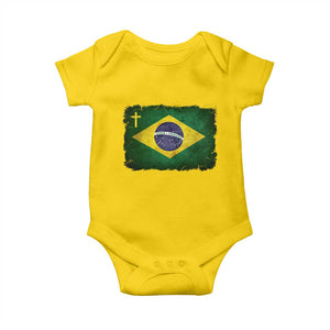 Brazilian Pride Christian Cross Latin America Brazil Flag Baby Onesie TS11 Daisy Print Your Wear