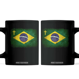 Brazilian Pride Christian Cross Latin America Brazil Flag Coffee Mug TS11 Black Print Your Wear