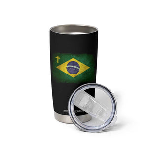 Brazilian Pride Christian Cross Latin America Brazil Flag Tumbler Cup TS11 Print Your Wear
