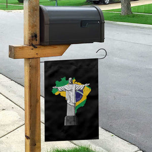 Brazilian Pride Christ the Redeemer Statue Latin America Brazil Map Garden Flag TS11 Print Your Wear