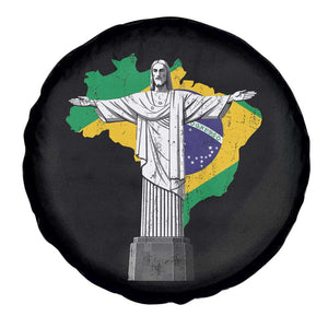 Brazilian Pride Christ the Redeemer Statue Latin America Brazil Map Spare Tire Cover TS11 Print Your Wear