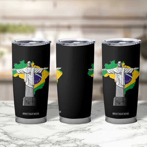 Brazilian Pride Christ the Redeemer Statue Latin America Brazil Map Tumbler Cup TS11 Print Your Wear